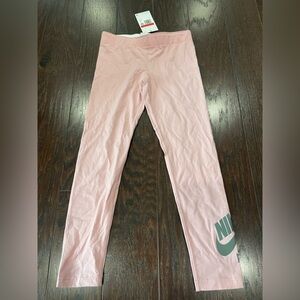 Nike Youth Girls Sportswear High-Waisted Leggings Light Pink Size Large NEW